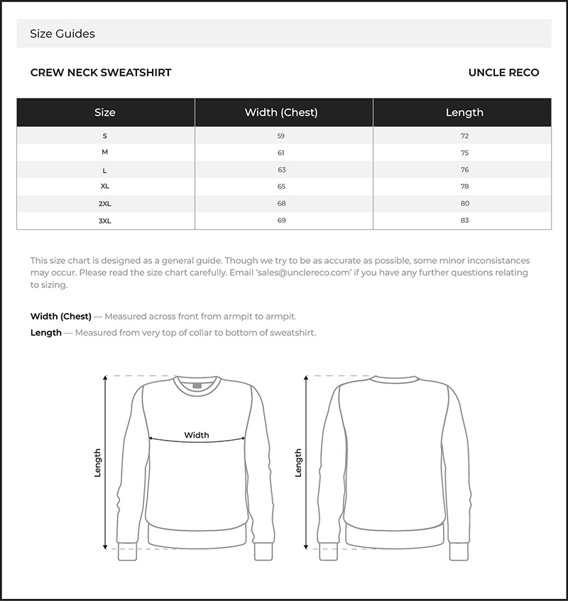 Size Chart CM